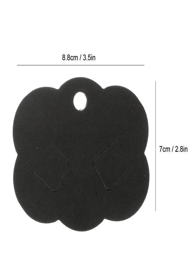 Zenomia Black Hair Clip Display Cards Kraft Paper Hair Bow Holder DIY Bow Hair Pin Packaging Card for Barrettes Accessories Display and Organizing 50pcs(3.5x2.8inch) - Image 3